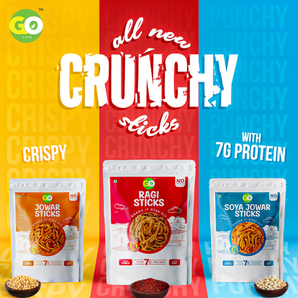 Go Life Millet Crunchy Sticks Combo – Pack of 6 - golifeindia